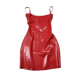 Khy x Poster Girl Latex Mini Dress in Rouge